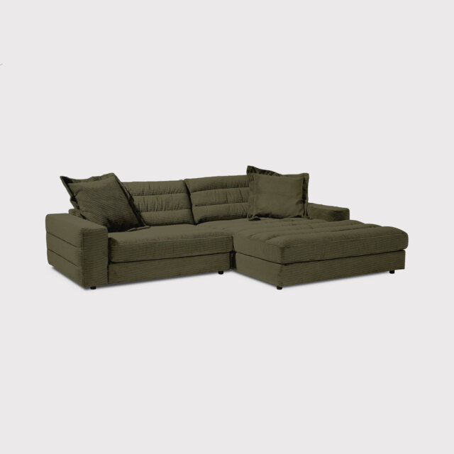Twain Chaise Corner Sofa Right, Green Fabric - Barker & Stonehouse - image 1