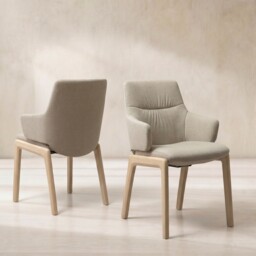 Stressless Mint Dining Chair Low Back D100 Arms, Neutral Fabric - Barker & Stonehouse