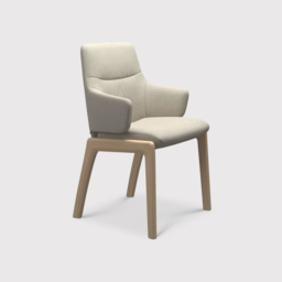 Stressless Mint Dining Chair Low Back D100 Arms, Neutral Fabric - Barker & Stonehouse - thumbnail 2
