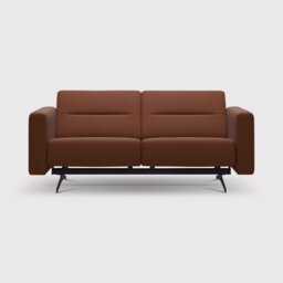 Stressless Stella 2 Seater With S2 Arm Recliner Sofa, Brown Leather - Barker & Stonehouse