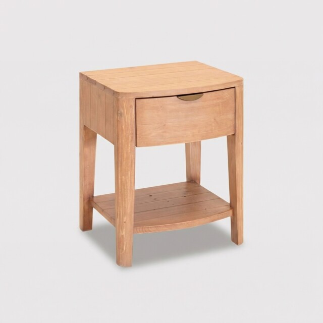 Halstatt 1 Drawer Bedside Table, Pine Wood - Barker & Stonehouse - image 1