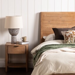 Halstatt 1 Drawer Bedside Table, Pine Wood - Barker & Stonehouse - thumbnail 3