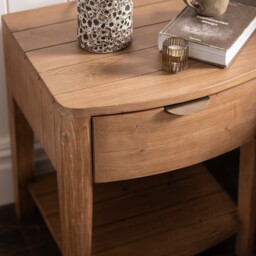 Halstatt 1 Drawer Bedside Table, Pine Wood - Barker & Stonehouse - thumbnail 2