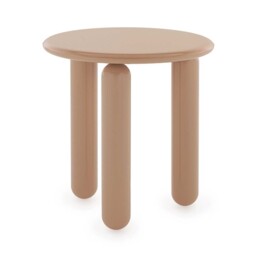 Kartell Undique Mas Side Table 48x48x51 Powder, Round, Neutral Wood - Barker & Stonehouse - thumbnail 3