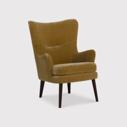 Fiora Armchair, Yellow Velvet - Barker & Stonehouse - thumbnail 1