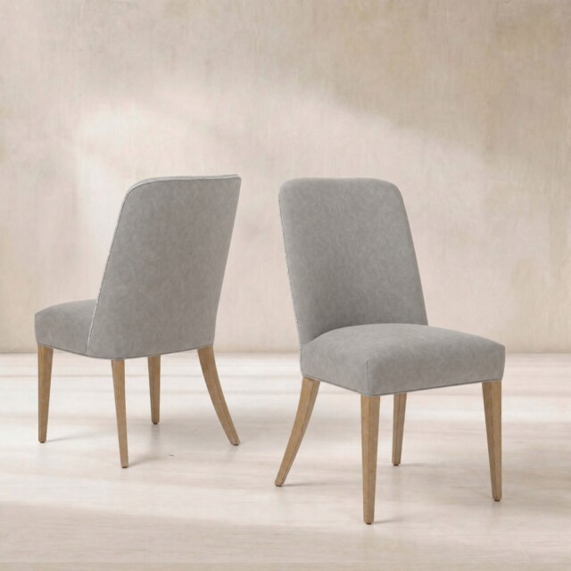 Pinner Dining Chair, Grey Leather - Barker & Stonehouse - image 1