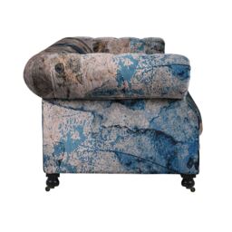 Timothy Oulton Serpentine Chesterfield Sofa 3 Seater, Blue Fabric - Barker & Stonehouse - thumbnail 3
