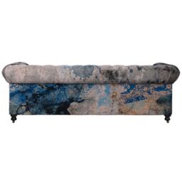 Timothy Oulton Serpentine Chesterfield Sofa 3 Seater, Blue Fabric - Barker & Stonehouse - thumbnail 4