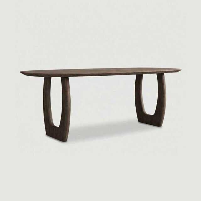 Pure Furniture Slim Luna Danish Oval Dining Table 200x100cm, Brown Oak - Barker & Stonehouse - image 1
