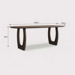 Pure Furniture Slim Luna Danish Oval Dining Table 200X100Cm, Brown Oak - Barker & Stonehouse - thumbnail 3