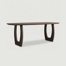 Pure Furniture Slim Luna Danish Oval Dining Table 200x100cm, Brown Oak - Barker & Stonehouse - thumbnail 1