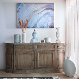 Woolton 4 Door Sideboard, Grey Wood - Barker & Stonehouse - thumbnail 2