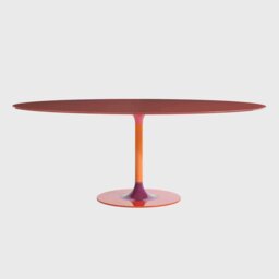 Kartell Thierry Xxl Oval Table 192X118X72 Burgundy, Round, Red Glass - Barker & Stonehouse