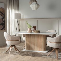 Fuji Dining Table 180cm, Neutral Wood - Barker & Stonehouse - thumbnail 2