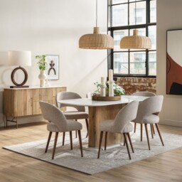 Fuji Dining Table 180cm, Neutral Wood - Barker & Stonehouse - thumbnail 3
