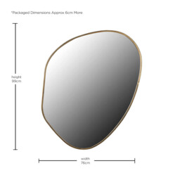 Large Gold Asymmetrical Mirror Metal - Barker & Stonehouse - thumbnail 3
