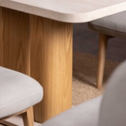Harbour Dining Table 135Cm, Neutral Stone Effect - Barker & Stonehouse - thumbnail 4