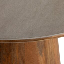 Burlington 120cm Cone Base Round Dining Table, Round, Grey Wood - Barker & Stonehouse - thumbnail 4