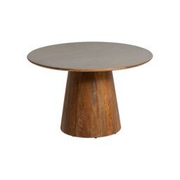 Burlington 120cm Cone Base Round Dining Table, Round, Grey Wood - Barker & Stonehouse - thumbnail 3