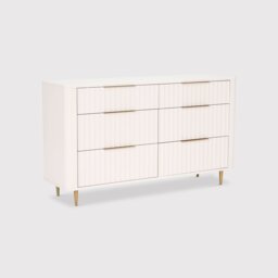 Lucia 6 Drawer Wide Chest, Neutral Wood - Barker & Stonehouse - thumbnail 1