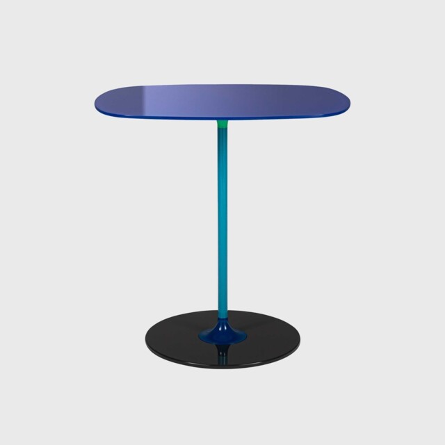 Kartell Thierry Side Table 33x50x50 Blue Glass - Barker & Stonehouse - image 1