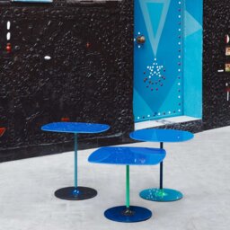 Kartell Thierry Side Table 33x50x50 Blue Glass - Barker & Stonehouse - thumbnail 5