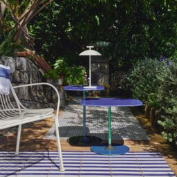 Kartell Thierry Side Table 33x50x50 Blue Glass - Barker & Stonehouse - thumbnail 2