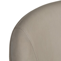 Pure Furniture Beck Swivel Dining Chair with Curved Metal Legs, Grey Leather - Barker & Stonehouse - thumbnail 4