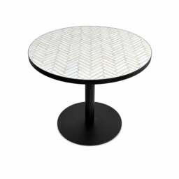 Atlantic Garden Pedestal Bistro Coffee Table, Round, White - Barker & Stonehouse - thumbnail 2