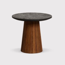 Old Java Trinidad Small Round Coffee Table, Round, Teak Wood - Barker & Stonehouse