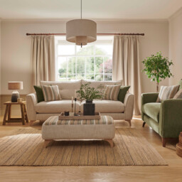 Calloway Bench Stool Natural Oak Foot, Neutral Fabric - Barker & Stonehouse - thumbnail 2