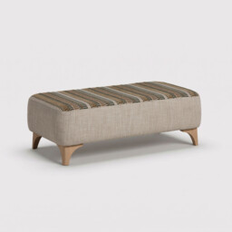 Calloway Bench Stool Natural Oak Foot, Neutral Fabric - Barker & Stonehouse