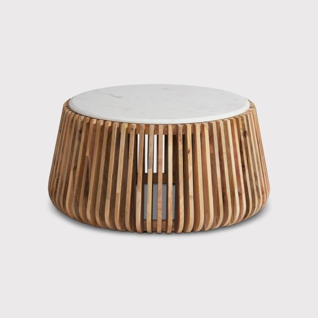 Ombra Coffee Table, Round, Neutral Marble - Barker & Stonehouse - image 1