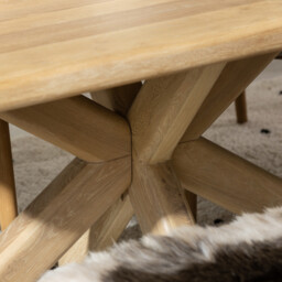Folkstone Dining Table 200X100X77 Cm, Neutral Oak - Barker & Stonehouse - thumbnail 4