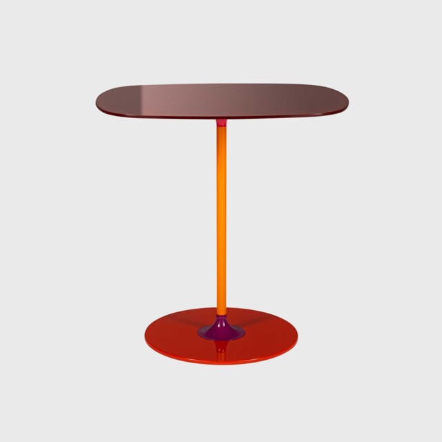 Kartell Thierry Side Table 33X50X50 Burgundy, Red Glass - Barker & Stonehouse - image 1