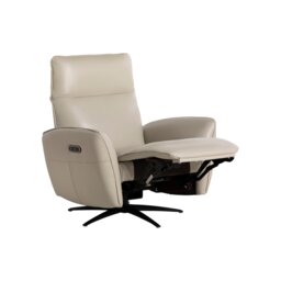 Rix Massage Power Recliner Chair, Neutral Leather - Barker & Stonehouse - thumbnail 3