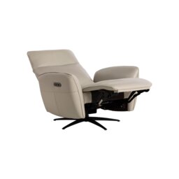 Rix Massage Power Recliner Chair, Neutral Leather - Barker & Stonehouse - thumbnail 4
