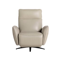 Rix Massage Power Recliner Chair, Neutral Leather - Barker & Stonehouse - thumbnail 2