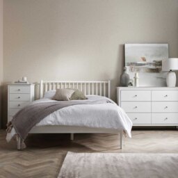 Springwell King Bed 210x160x110, White Wood - Barker & Stonehouse - thumbnail 2