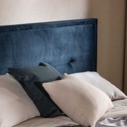 Ripley Super King Ottoman & Square Headboard Bed, Blue Fabric - Barker & Stonehouse - thumbnail 5