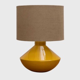 Round Yellow Table Lamp Metal - Barker & Stonehouse