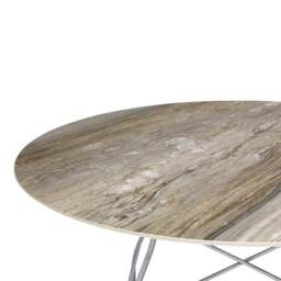 Kartell Glossy 128cm Round Dining Table, Round, Grey Stone - Barker & Stonehouse - thumbnail 3