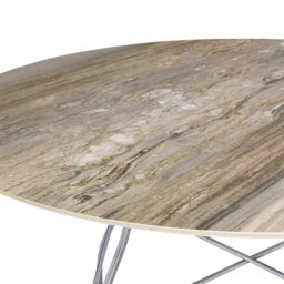 Kartell Glossy 128cm Round Dining Table, Round, Grey Stone - Barker & Stonehouse - thumbnail 2