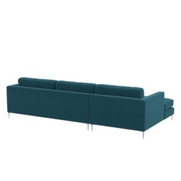 Conza Large Chaise Corner Sofa Left, Teal Fabric - Barker & Stonehouse - thumbnail 5