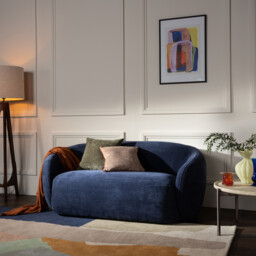 Arles Loveseat Sofa, Blue Fabric - Barker & Stonehouse - thumbnail 2