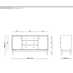 Ercol Monza Large Sideboard, Neutral Oak - Barker & Stonehouse - thumbnail 6