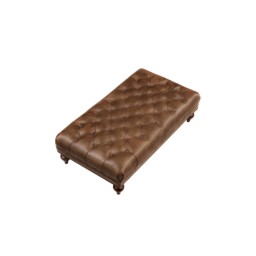 Ullswater Footstool 2034 Dark Rum FL, Brown Leather - Barker & Stonehouse - thumbnail 5