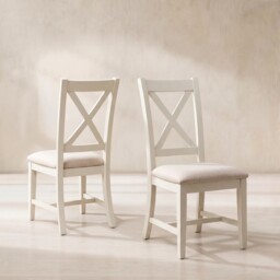 Witney Upholstered Dining Chair 52x44.5x105cm, Neutral Fabric - Barker & Stonehouse - thumbnail 1