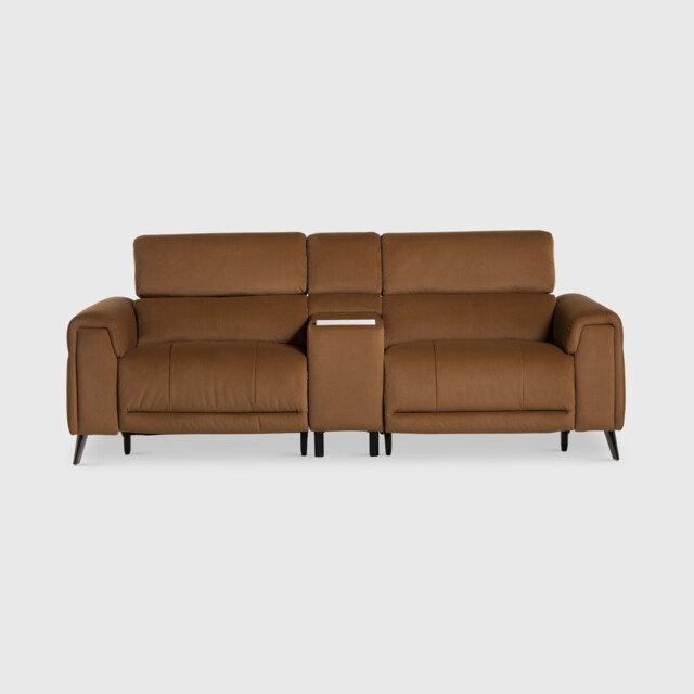 Kerren 2.5 Seater Power Recliner Recliner Sofa, Orange Fabric - Barker & Stonehouse - image 1