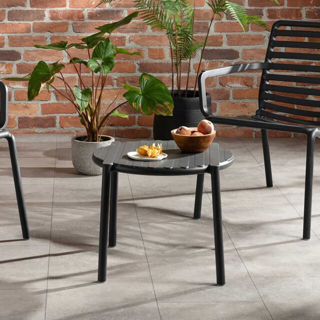 Lima Coffee Table, Round, Recycled Plastic, Black - Barker & Stonehouse - image 1
